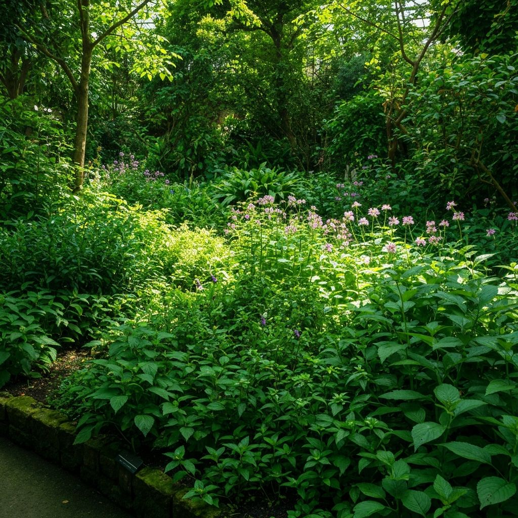 Botanical garden setting